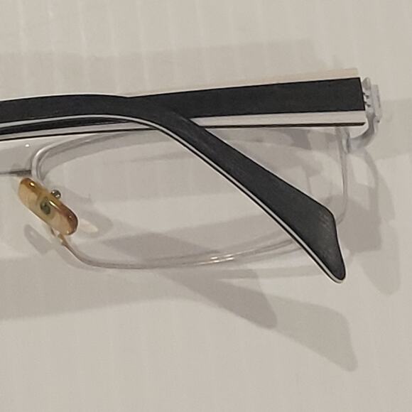 MIKLI MIKLI ML0943 0041 Eyeglasses Frame 54-17-135 Black White - Picture 11 of 13